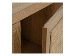 Armoire De Salon 2 Portes Bois Naturel/Rotin - NOLIMP -Mobilia Boutique buffet 17625935