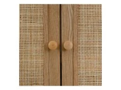 Armoire De Salon 2 Portes Bois Naturel/Rotin - NOLIMP -Mobilia Boutique buffet 17625937