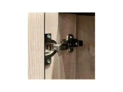 Argentier 2 Portes à LEDs Chêne Clair/Ardoise - FOREST -Mobilia Boutique buffet 17625985