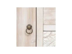 Meuble D'entrée 1 Porte 4 Tiroirs Bois Clair/Blanc - LINO -Mobilia Boutique buffet 17635457