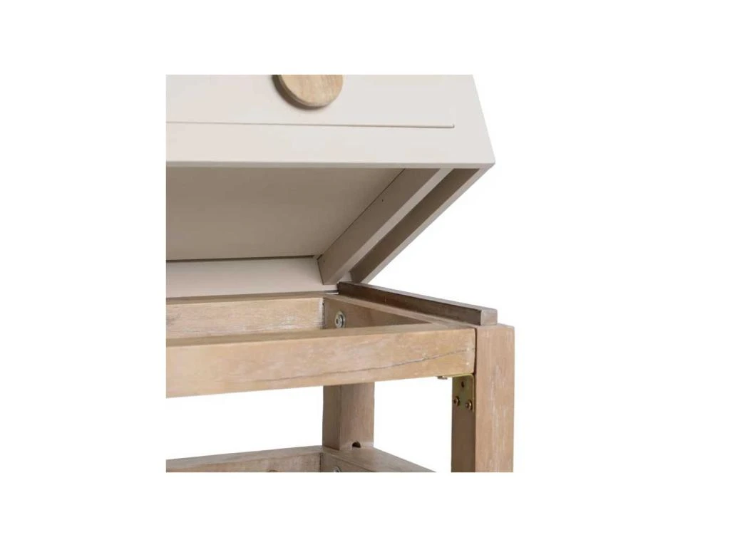 Meuble D'entrée 3 Tiroirs 2 Portes 1 Niche Bois/Taupe - ADRIANA 5 Meuble D'entrée 3 Tiroirs 2 Portes 1 Niche Bois/Taupe - ADRIANA – Image 3