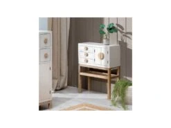 Meuble D'entrée 3 Tiroirs 2 Portes 1 Niche Bois/Taupe - ADRIANA 12 Meuble D'entrée 3 Tiroirs 2 Portes 1 Niche Bois/Taupe - ADRIANA -Mobilia Boutique buffet 17635503