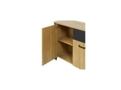 Buffet 4 Portes 1 Tiroir Chêne Naturel/Noir- ARTEMIS -Mobilia Boutique buffet 17635515