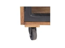 Buffet 4 Portes Vitrées Bois/Noir - JUPLO -Mobilia Boutique buffet 17788439