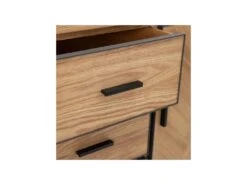 Meuble D'entrée 1 Porte 3 Tiroirs Bois/Métal - KIPSE -Mobilia Boutique buffet 17788597