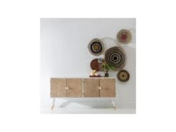 Buffet 4 Portes Bois Massif/Blanc - FLORETTE -Mobilia Boutique buffet 17788603