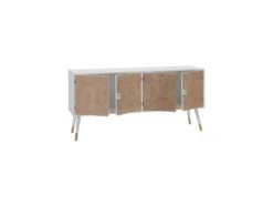 Buffet 4 Portes Bois Massif/Blanc - FLORETTE -Mobilia Boutique buffet 17788605