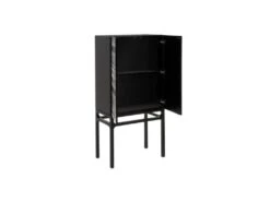 Armoire De Salon 2 Portes Blanc & Noir/Bois - VINTA -Mobilia Boutique buffet 17788963
