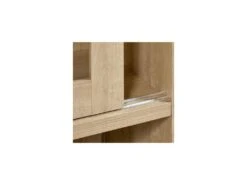 Argentier 4 Portes Coulissantes Chêne Blond/Gris à LEDs - SIEM -Mobilia Boutique buffet 17788981