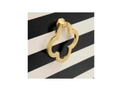 Armoire De Salon 4 Portes Cheval Noir & Blanc/Bois - GENNA -Mobilia Boutique buffet 17789005