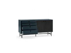 Buffet 2 Portes 4 Tiroirs Bleu/Noir - TEULAT PUNTO -Mobilia Boutique buffet 18001041