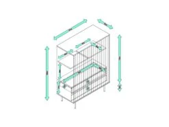 Meuble D'entrée 2 Portes 2 Tiroirs Noir - TEULAT SIERRA -Mobilia Boutique buffet 18001417