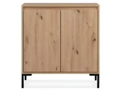 Buffet 2 Portes 1 Étagère L81 Cm - Plock