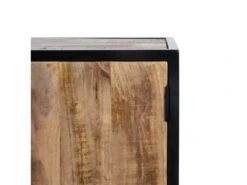 BRATO - Buffet 2 Portes 6 Tiroirs Manguier Et Métal Noir -Mobilia Boutique buffet 18184761