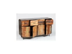 Buffet 4 Portes 4 Tiroirs Bois Recyclé - CHALERSTON -Mobilia Boutique buffet 18273297