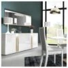 Buffet 4 Portes Blanc Laqué/ Chêne Doré - STAIN -Mobilia Boutique buffet 18316727