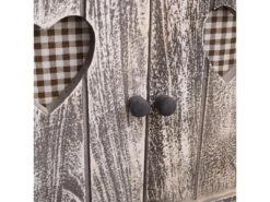 Meuble D'appoint Bahut 2 Ports Bois Blanc Gris Coeur 70x51x30 -Mobilia Boutique buffet 18399797