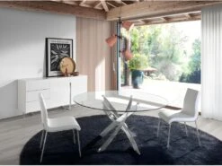 Buffet En Bois Blanc Et Acier Chromé 3051 ANGEL CERDA -Mobilia Boutique buffet 18423777