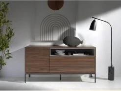 Buffet En Bois De Noyer Et Gris 3226 ANGEL CERDA -Mobilia Boutique buffet 18423951