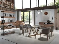 Buffet En Bois De Noyer Et Gris 3226 ANGEL CERDA -Mobilia Boutique buffet 18423953