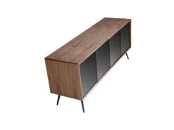 Buffet En Bois Et Verre Miroir Noir 3061 ANGEL CERDA -Mobilia Boutique buffet 18424165