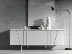 Buffet Et Acier Blanc 3112 ANGEL CERDA -Mobilia Boutique buffet 18424301