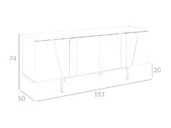 Buffet Et Acier Blanc 3112 ANGEL CERDA -Mobilia Boutique buffet 18424309