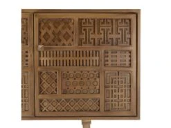 ISA - Buffet En Manguier Patiné 3 Portes Motifs Sculptés Art Déco -Mobilia Boutique buffet 18857465