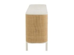 Buffet 3 Portes En Rotin "Molly" 180cm Blanc & Beige -Mobilia Boutique buffet 19090829