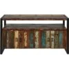 Bahut 4 Portes En Bois "Delhio" 175cm Marron & Noir -Mobilia Boutique buffet 19090977