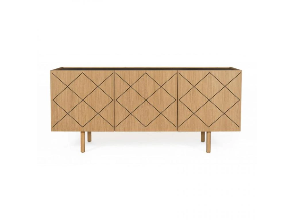 Buffet Design En Bois Massif "Porto" 175cm Chêne 3 Buffet Design En Bois Massif "Porto" 175cm Chêne