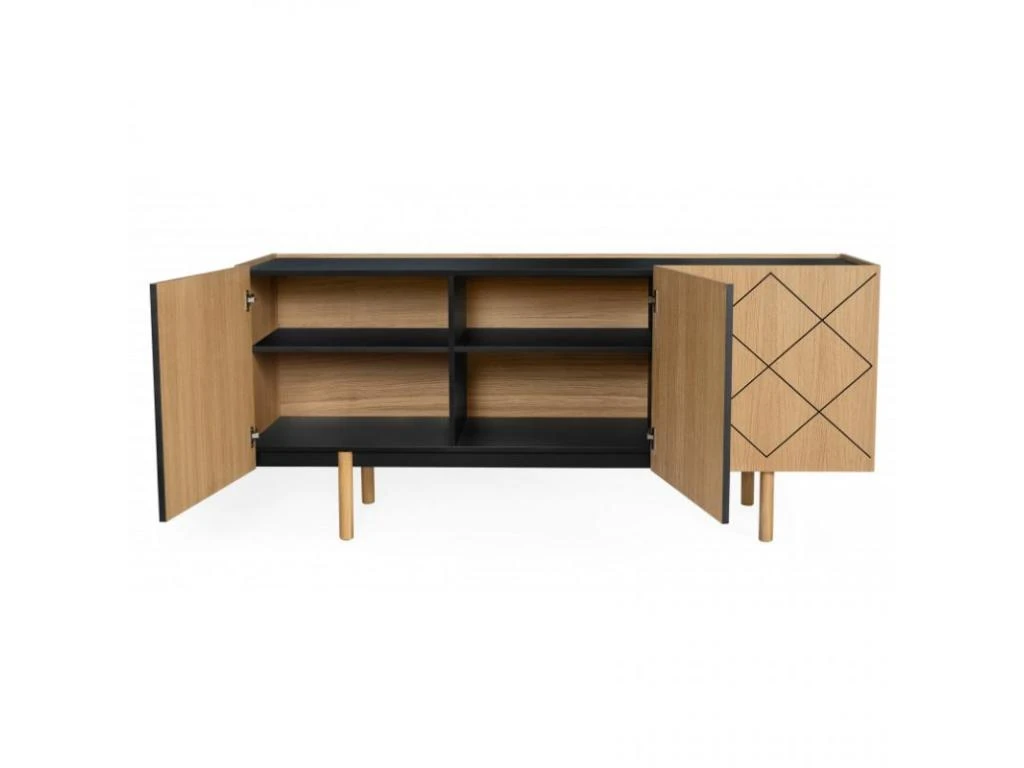 Buffet Design En Bois Massif "Porto" 175cm Chêne 5 Buffet Design En Bois Massif "Porto" 175cm Chêne – Image 3