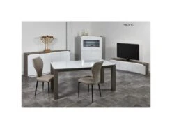 Bahut 4 Portes En Bois "Pyloza" 200cm Blanc Laqué -Mobilia Boutique buffet 19091091