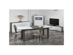 Bahut 4 Portes En Bois "Pyloza" 200cm Blanc Laqué -Mobilia Boutique buffet 19091093