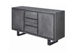 Bahut 2 Portes & 3 Tiroirs "Tajo" 150cm Gris -Mobilia Boutique buffet 19091403