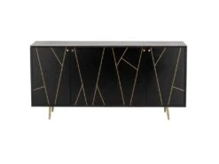 Buffet 4 Portes Design "Remina" 160cm Noir & Or 8 Buffet 4 Portes Design "Remina" 160cm Noir & Or -Mobilia Boutique buffet 19091549