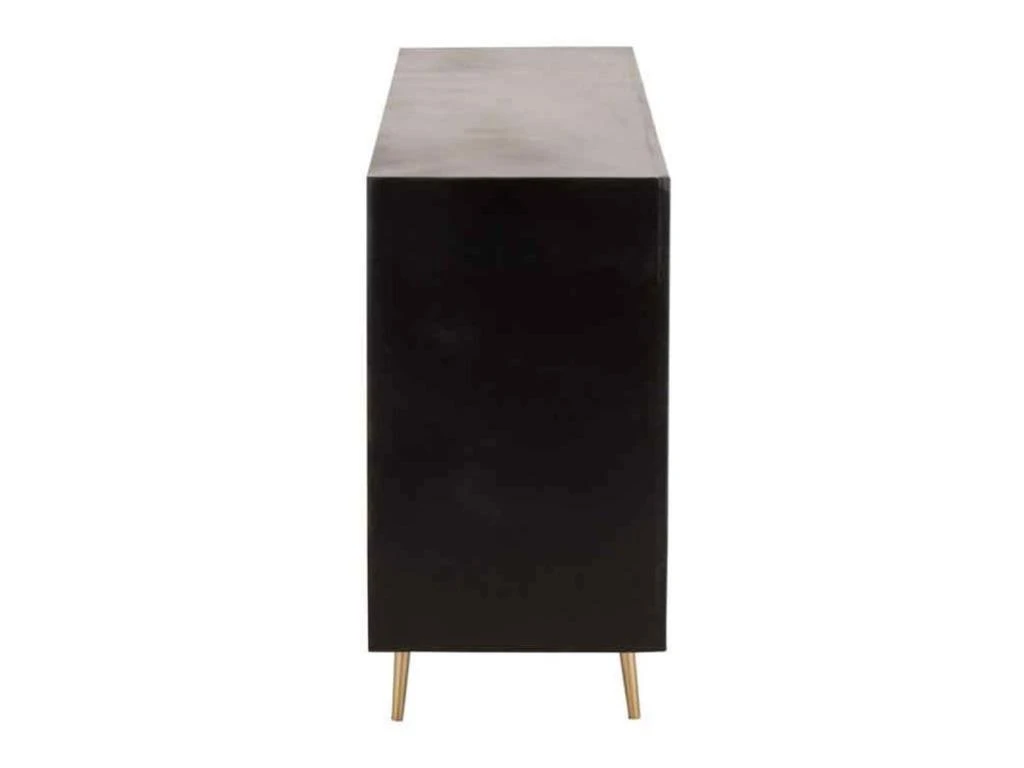 Buffet 4 Portes Design "Remina" 160cm Noir & Or 5 Buffet 4 Portes Design "Remina" 160cm Noir & Or – Image 3