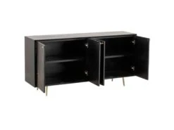 Buffet 4 Portes Design "Remina" 160cm Noir & Or 11 Buffet 4 Portes Design "Remina" 160cm Noir & Or -Mobilia Boutique buffet 19091555