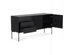 Buffet 3 Tiroirs & 2 Portes Design "Lasco" 160cm Noir 8 Buffet 3 Tiroirs & 2 Portes Design "Lasco" 160cm Noir -Mobilia Boutique buffet 19091865