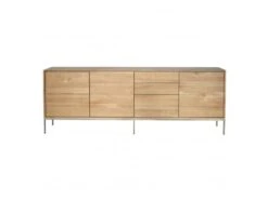 Buffet 3 Tiroirs & 3 Portes "Kubico" 225cm Chêne -Mobilia Boutique buffet 19092027