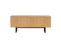 Buffet 3 Portes Triangle "Camden" 175cm Chêne & Noir