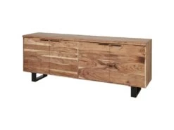 Bahut 4 Portes En Bois "Rabo" 200cm Marron & Noir -Mobilia Boutique buffet 19092163