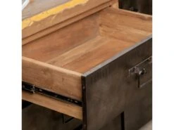 Buffet En Teck Industriel "Loft" 190cm Marron 11 Buffet En Teck Industriel "Loft" 190cm Marron -Mobilia Boutique buffet 19092273