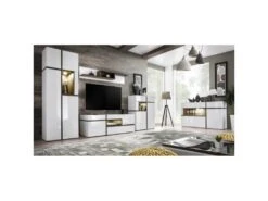 Buffet Design LED "Cross" 150cm Blanc -Mobilia Boutique buffet 19092369