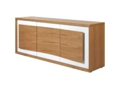 Bahut 3 Portes En Bois "Binka" 210cm Chêne & Blanc -Mobilia Boutique buffet 19092419