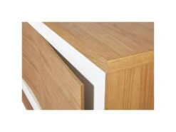 Bahut 3 Portes En Bois "Binka" 210cm Chêne & Blanc -Mobilia Boutique buffet 19092421