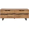 Buffet 4 Portes En Bois "Malo" 200cm Marron -Mobilia Boutique buffet 19092567