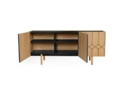 Buffet Design En Bois Massif "Porto II" 175cm Chêne -Mobilia Boutique buffet 19092957