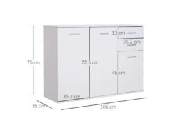 Buffet Contemporain AXELLE Blanc -Mobilia Boutique buffet 19193977