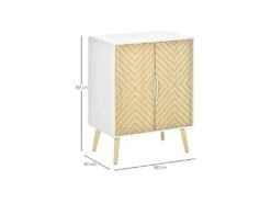 Buffet Design ULRICH Blanc Et Bois -Mobilia Boutique buffet 19194087